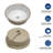 15.75"X15.75" White Ceramic Round Undermount Bathroom Sink With Overflow
