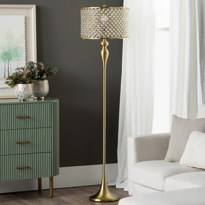 Floor Lamp with Double Drum Shade