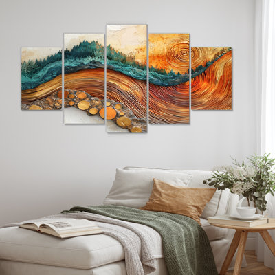Wood Slide Few Of Forest Landscape In Autumn II - Forest Wall Art - Traditional Wall Art Decor