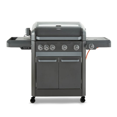 Tower 6 - Burner Freestanding Liquid Propane Gas Grill with Side Burner and Cabinet