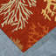Tapis rouge / orange / beige noué à la main Rundall-22806562