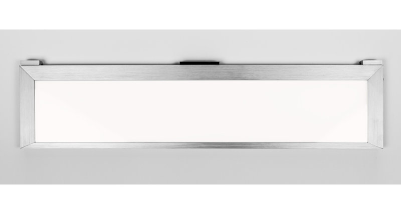 Barre d'éclairage 1 lumière Line ™, Aluminium brossé, H 4,56 po x l 18,58 po x P 0,5 po