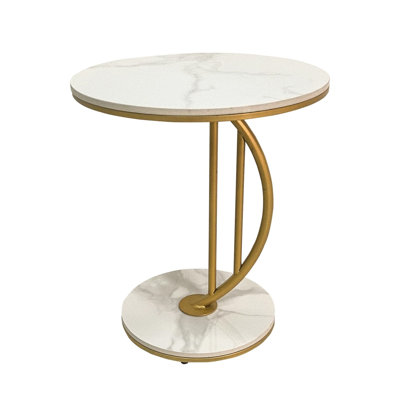 C Shape Cafe Sofa Bed Side Centre Table With Metal Legs