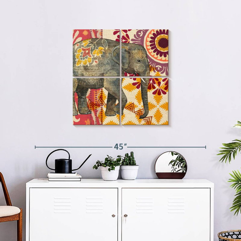 Brampt Caravan Elephant Suzani, H 26 po x l 26 po