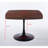 42 Inch Square Dining Table For 4-6 Person, Mid-Century Modern Tulip Table With Sturdy Metal Pedestal Base, Walnut Brown MDF Tabletop, Kitchen & Breakfast Table For Small Space, Apartment, Dining Room-459702631-459702626
