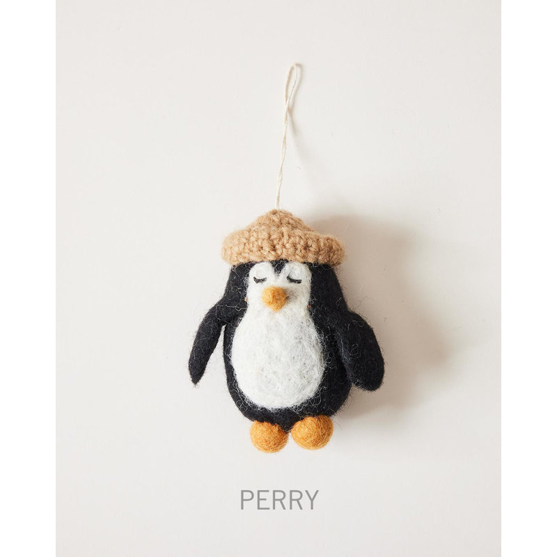 Felted Festive Penguin Ornament - Perry Penguin