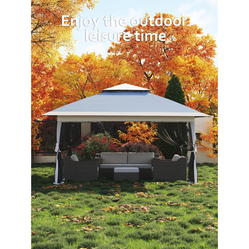 6 Ft. W x 6 Ft. D Steel Soft-top Patio Gazebo