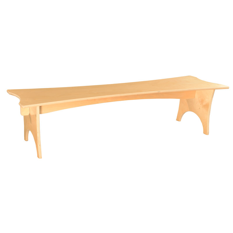 Scalloped Straight Bench, 10" H x 48" W x 15" D