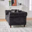 Ensemble de canapés 3 + 2 places Chesterfield FabricTech: canapé en tissu, accoudoirs roulés en tissu High-Tech, canapé rembourré de style Mid-Century, canapé 3 places + 2 sièges Combo-1845021987