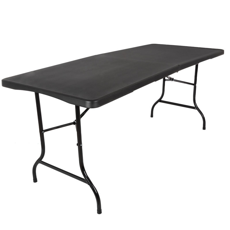 Black 6-Foot Folding Camping and Utility Table