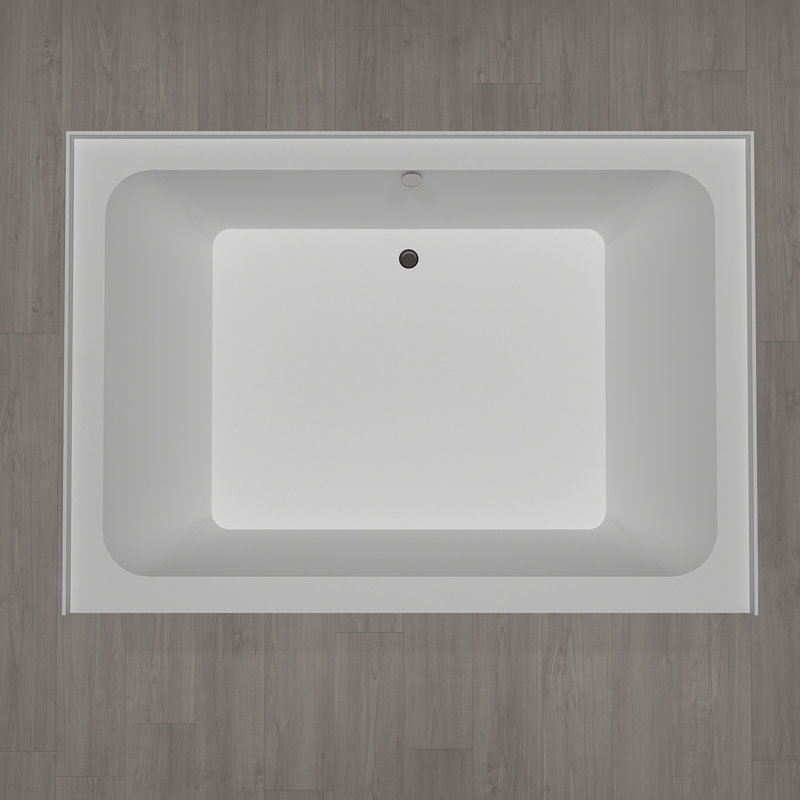 42x60 - Center Drain - Acrylic Alcove Tub - With Overflow And Adjustable Feet