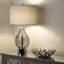 Abby-May 73.5cm Tall Table Lamp for Bedroom Furniture, Bedside Buffet Lamp with Glass Base