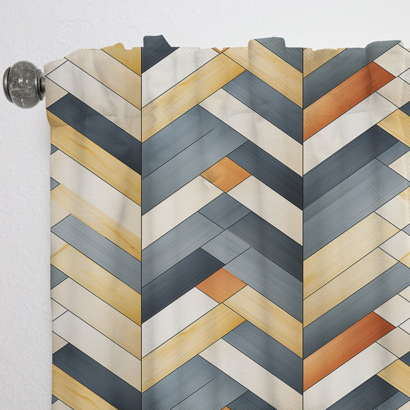 Scandinavian Harmony II - Rideau en velours moderne - obscurcissant - 1 panneau, L 52 po x L 84 po