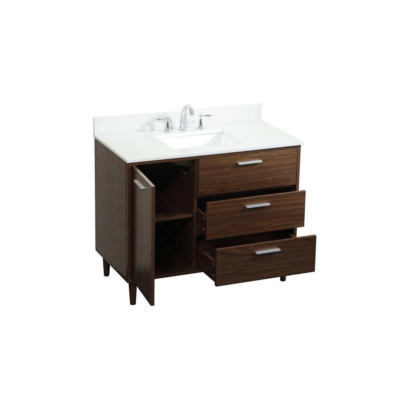 Ensemble de meuble-lavabo simple 42 po Baldwin, Noyer