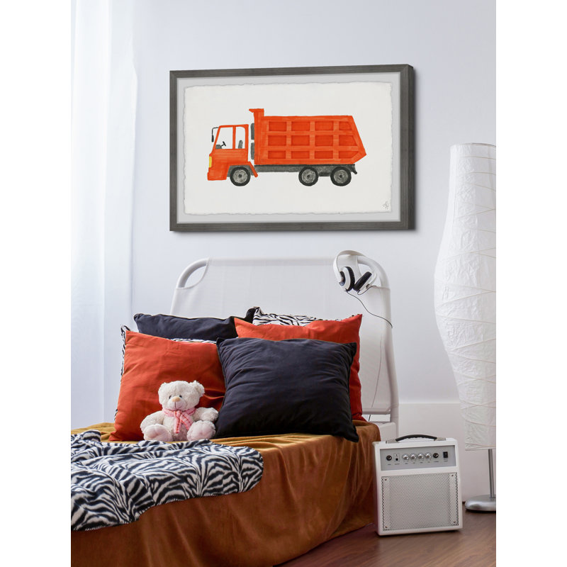 Blom Dump Truck, reproduction encadrée, H 20 po x l 30 po x P 1,5 po