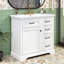 Meuble-lavabo de salle de bain avec lavabo, 2 tiroirs et porte à fermeture en douceur-305881083