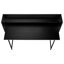 Bureau d'ordinateur moderne pour la maison, 122 cm (48 po) avec base en métal noir et tablettes stratifiées, bureau contemporain pour la maison, plateau et étagères de rangement.