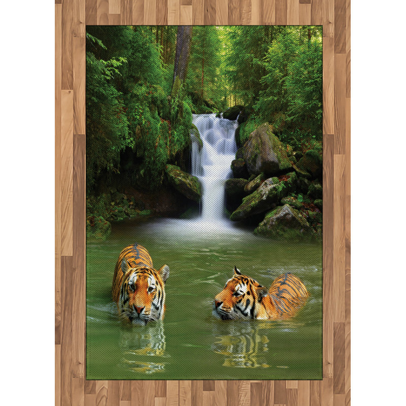 Hanningt Animal Print Hand Woven Area Rug, Rectangle 120 x 180cm