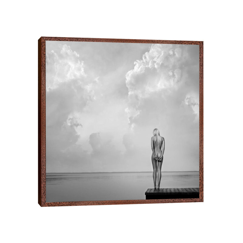 Echospace by Paulius Stefanovicius - Print on Canvas, Classic Brown Wood Floater Framed, 93.98cm H x 93.98cm W x 3.81cm D