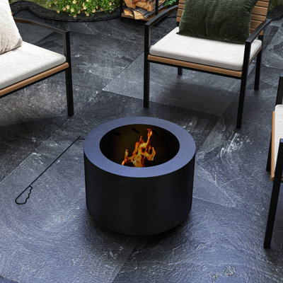 Foyer portatif sans fumée 19 po. Poêle à bois avec feu de camp. Acier inoxydable pour le pique-nique de la cour arrière. Fumée noire de 19 po. Inclus. Patio, cour arrière, camping,