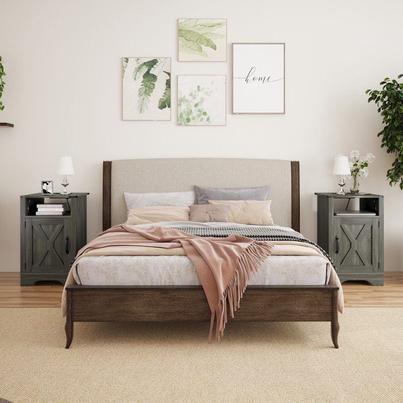 Table de chevet Farmhouse, 2, Gris foncé