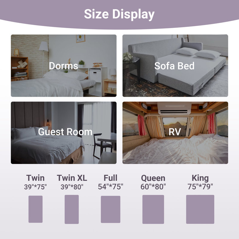 Drumraymond 2 Inch Gel Memory Foam Mattress Topper, Twin
