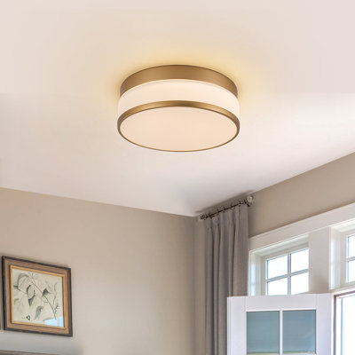 11.4" Modern LED Milk Glass Flush Mount