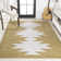 Savoy Moroccan Machine Woven Polypropylene Area Rug in Yellow/Cream