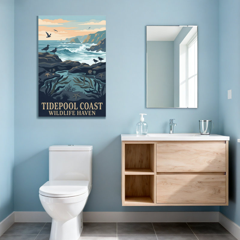 Paysage et nature Tidepool Coast Wildlife Haven, reproduction d'art, H 24 po x l 16 po
