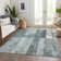 Machine Washable Indoor/Outdoor Xhevrie Seafoam Rug