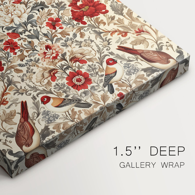 WM MORRIS Series CCXXXVI  -Premium Gallery Wrapped Canvas -Ready to Hang, H 48 po x l 32 po