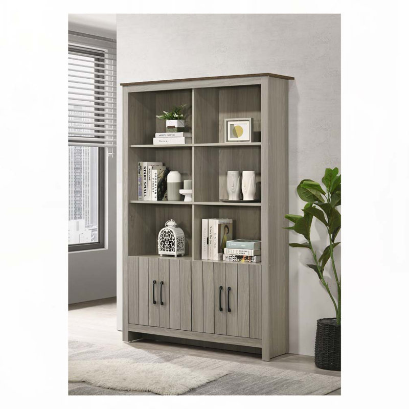 Bibliothèque en chêne gris Nyla