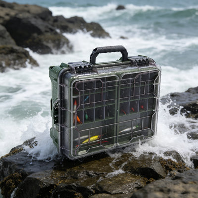 Boîte de pêche à 3 niveaux avec plateaux amovibles, organisateur de rangement portable en ABS et PP