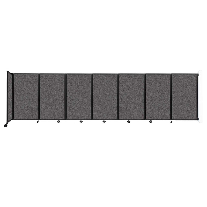 11 - Cloison pliante à panneaux, 7, Gris anthracite, H 60 po x l 234 po x P 12 po