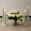 Collection de mariage 20 po Arrangement artificiel de roses et de tulipes dans un vase en verre