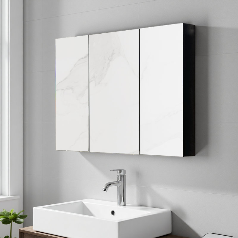 Armoire à pharmacie 39 po x 28 po avec miroir et fixation murale
