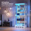 5-Tier Glass Display Cabinet with Lock, Display Cabinet with Human Sensor Function and Color RGB Lights-602555441