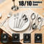 Ensemble de couverts 65 pièces en acier inoxydable 65 pièces pour 12 couverts 18/10 avec ustensiles de service, finition polie miroir pour les repas quotidiens et formels-656514959