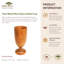 10 oz Verre à vin simple en bois de teck-71082267