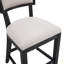 Ensemble de 2 tabourets de comptoir de 26,5 po, tabourets de bar rembourrés à hauteur de comptoir avec dossier confortable, structure en bois d'hévéa massif, dossier, repose-pieds, tabourets de bar sans accoudoir pour bar personnel, comptoir de cuisine