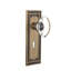 Crystal Oval Interior Mortise Door Knob with Mission Long Plate-1910380532
