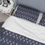Blue Ikat Ogee - Ensemble de housse de couette abstrait - Microfibre de polyester-826746505