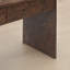Delphina 2 Push-Open Drawer Walnut Burl Wood Effect Office Desk Vanity Table - Mid-Century Design