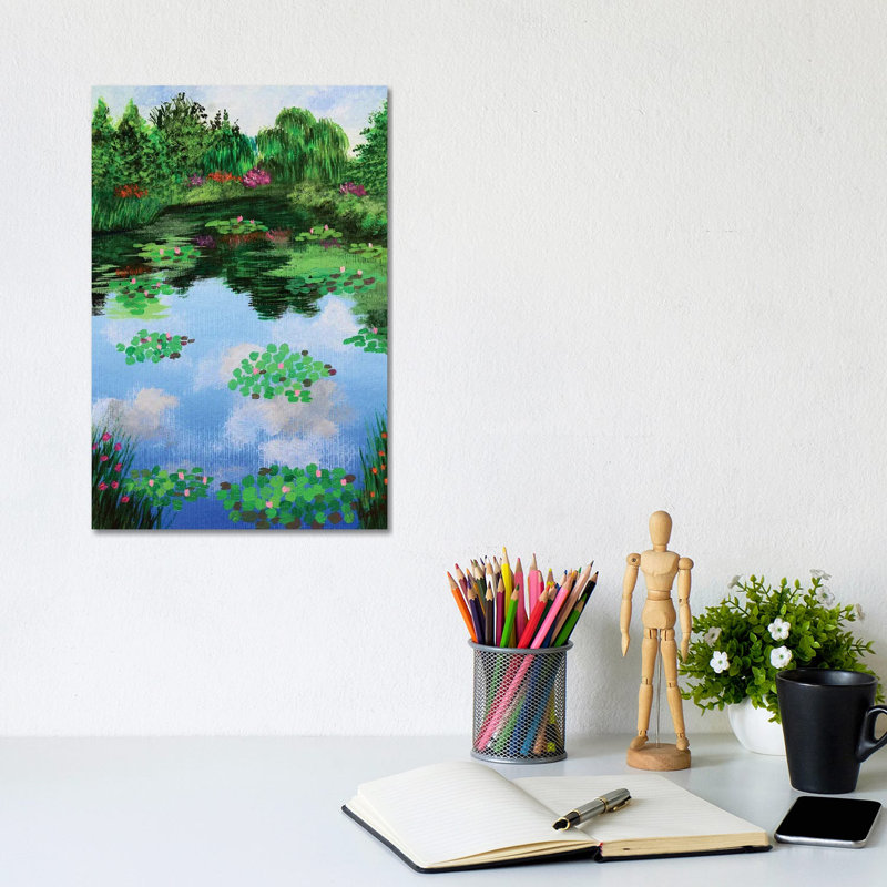 Monets Garden by Amita Dand - Wrapped Canvas Print, 30.48cm H x 20.32cm W x 1.91cm D