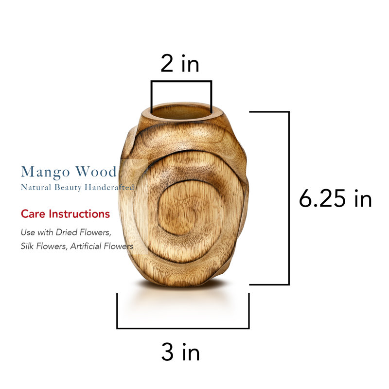 DeRuyter Handmade Wood Table Vase