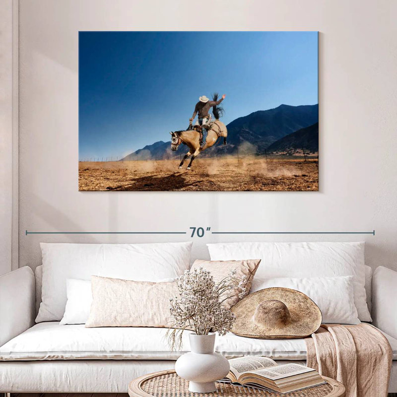 Lelar Western Cowboy, 32" H x 48" W