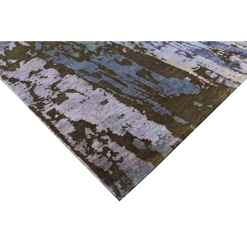Tapis rectangulaire noué à la main, Rectangle 10 pi x 14 pi