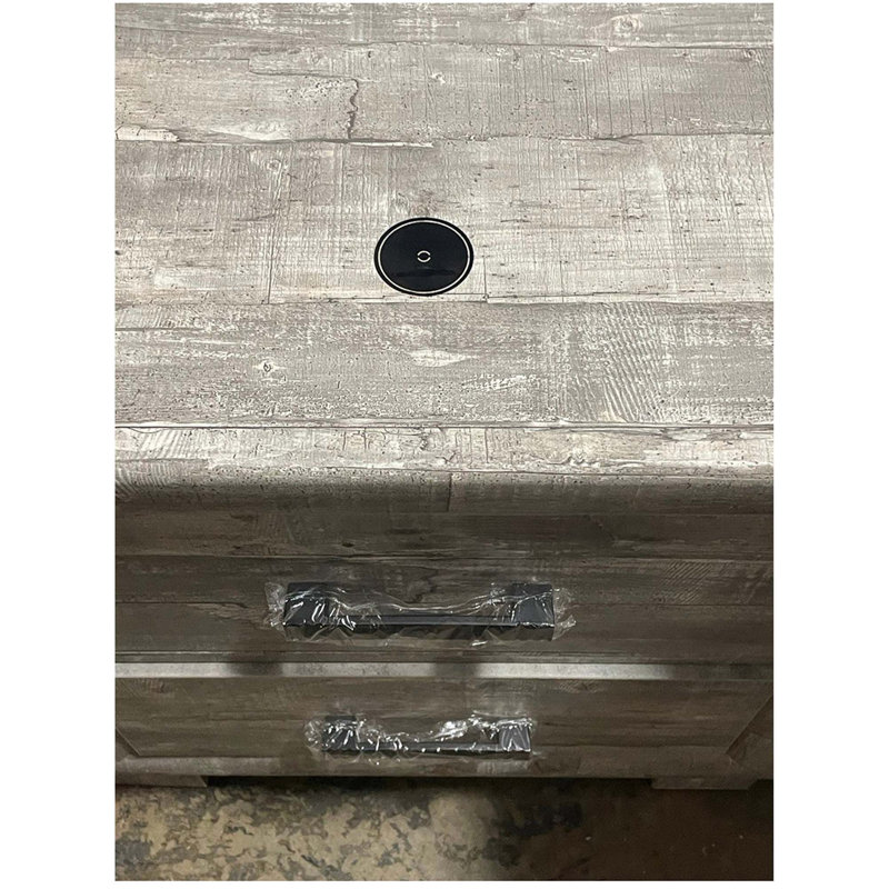 Rustic Nightstand With Intricate Detailing