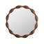 Miroir rond rond en bois naturel 32,28 po