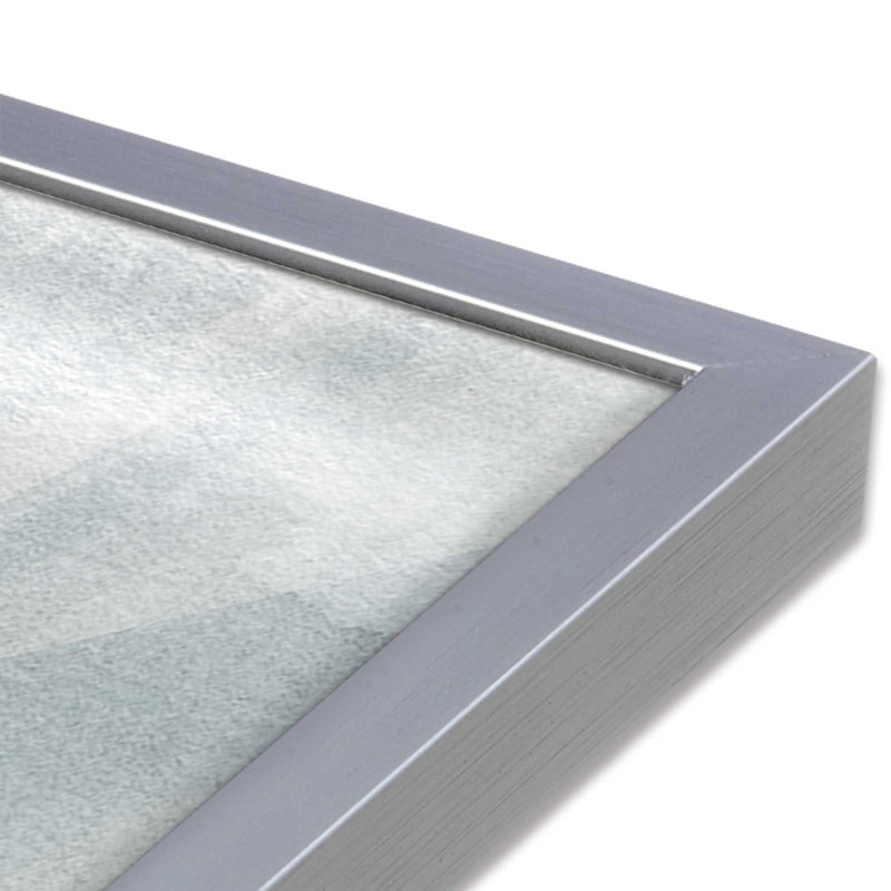 Soft Gradient Stripes I Print, 21.25" H x 17.25" W, Silver Single Picture Frame
